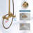 2-Spray Round Wall Bar Shower Kit With Hand Shower Dual Cross Handles Mixer Shower System Taps-113544011