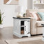 Table d'appoint pour canapé avec porte de grange et tablette de rangement réglable-187336867