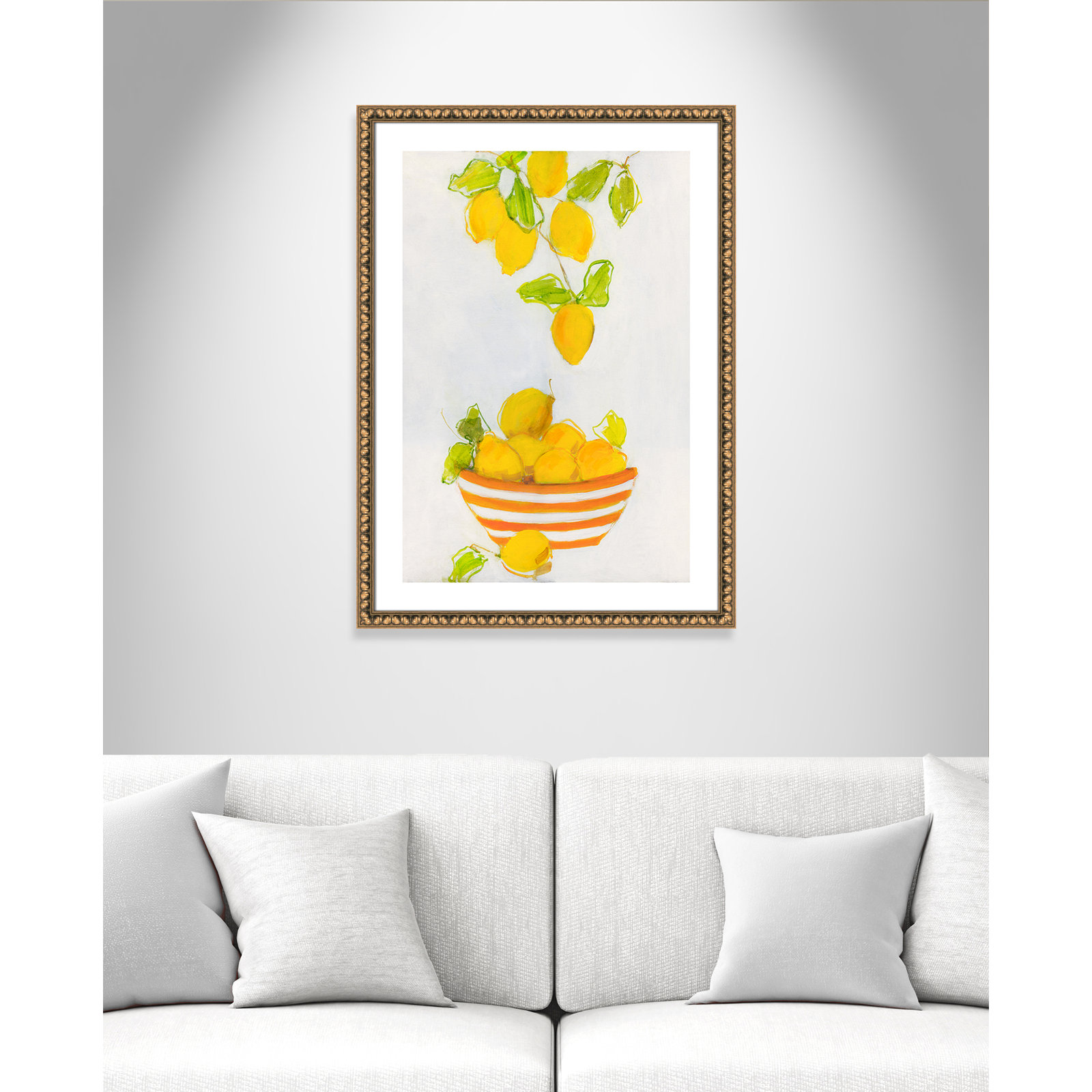Lemonlicious by Sally Swatland - Painting Print, Gold Bead Framed Paper, 35.5" H x 25.5" W x 1.13" D