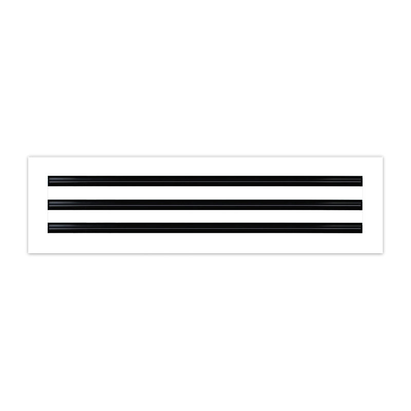 Buildmart - Couvercle de ventilation AC moderne 22 x 6 - Diffuseur à fente linéaire standard - Grille de registre / Taille: H 2 po x l 6 po x L 22 po