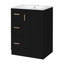 Meuble-lavabo moderne de 24 po avec lavabo, armoire en bois massif et panneau de fibres à densité moyenne, deux tiroirs à fermeture en douceur, conforme à la norme TSCA Titre VI