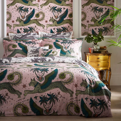 Beige/Green/Yellow 100% Cotton 200 TC Reversible Duvet Cover