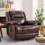Ensemble de salon inclinable en cuir véritable de luxe 2 pièces Kyren