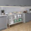 Stainless Steel Prep Table with 1.5" Backsplash and 2 Undershelves-90296792