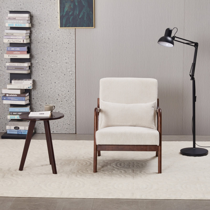 Chaise et salon ergonomiques en bois d'hévéa de style rétro