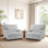 Chaise d'appoint moderne avec accoudoirs rembourrés et coussins (ensemble de 2)