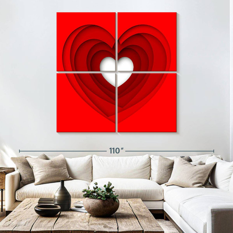 Hardie Heart Layers, 74" H x 74" W