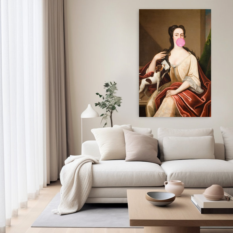 Art contemporain contemporain rétro, H 60 po x l 40 po