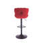 Ensemble de 2 tabourets de bar avec repose-pieds en poudre et base pivotante réglable en velours