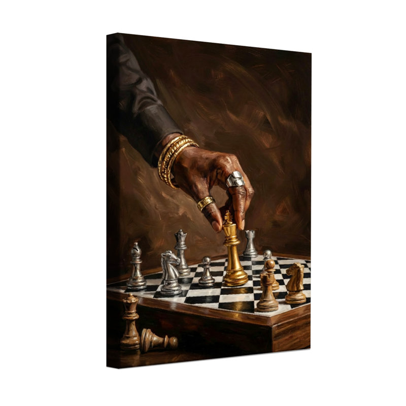 «Abstract Hand Chess Game», reproduction d'art sur toile, H 36 po x l 24 po