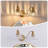 1-Piece 20" 2-Light Vintage Bathroom Wall Sconce, Golden Metal & Glass Vanity Light Fixture (Bulb Not Included)