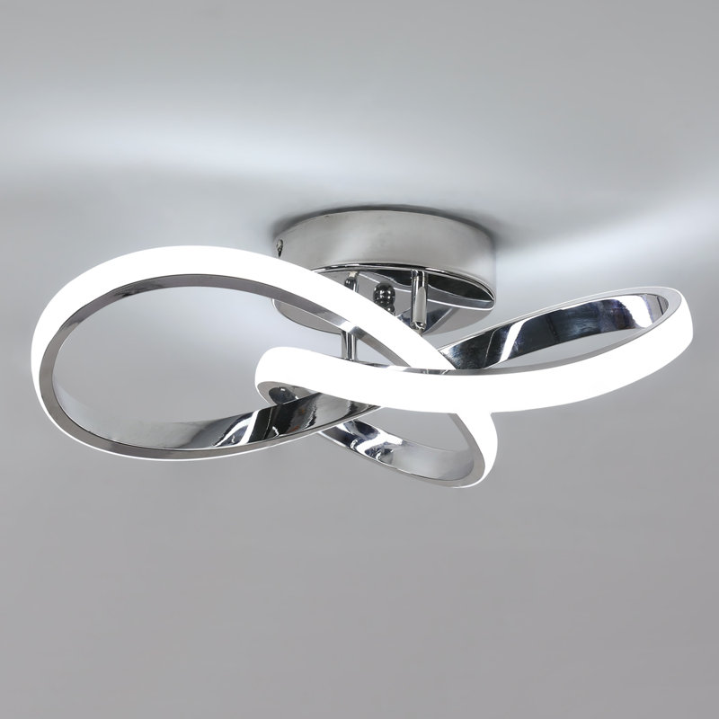 Aynslee 3-Light LED Semi Flush Mount, 6000K