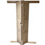 Porte pliante en bois d'aulne 32 po x 84 po avec quincaillerie coulissante en bois
