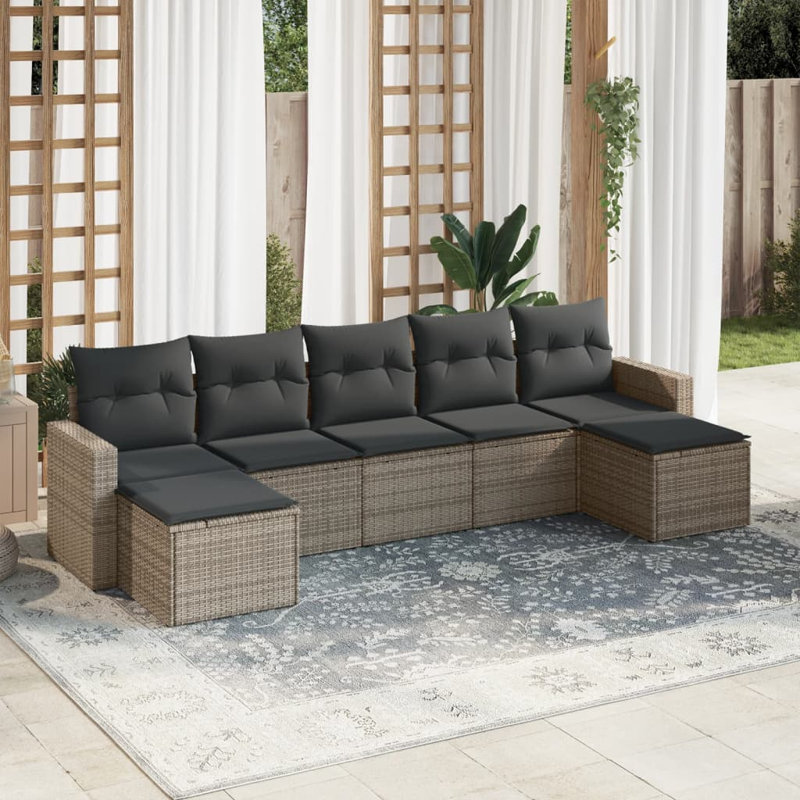 Ensemble de canapé de jardin Vidaxl gris