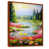 Toile avec cadre flottant brun
