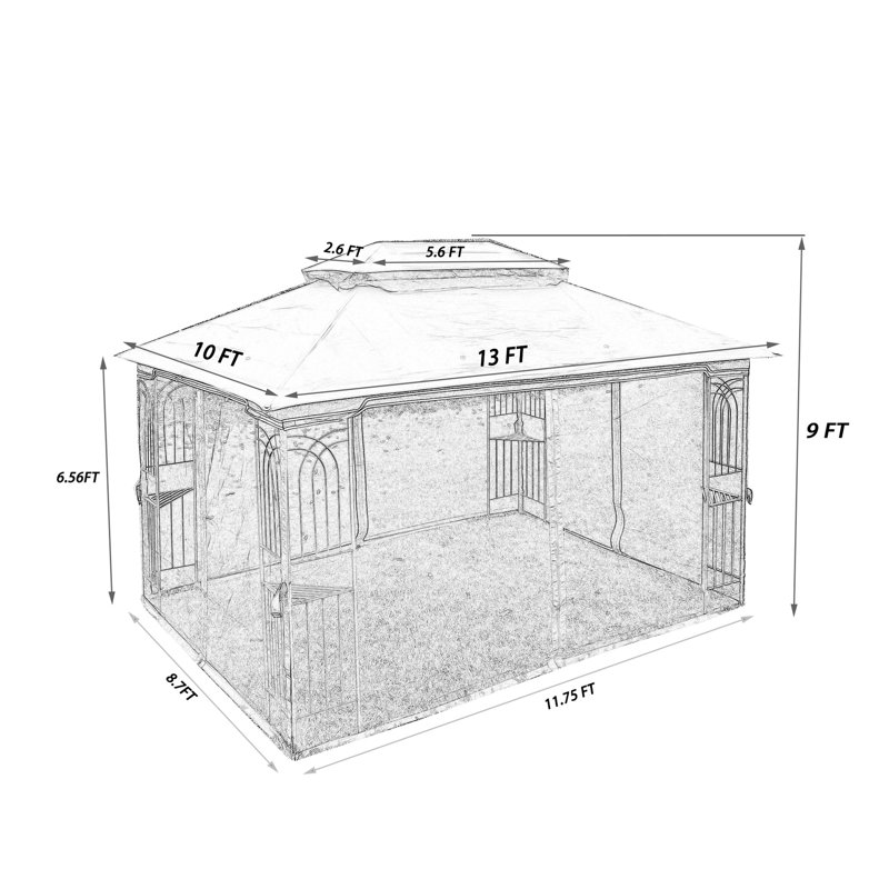 8 Person Tent, Brown