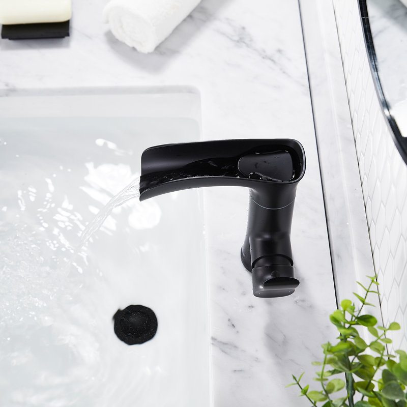 Single-Hole Single-handle Bathroom Faucet, Black