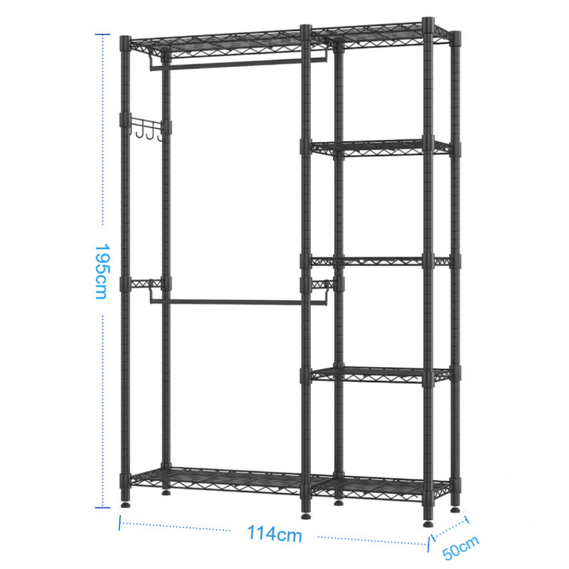 Anjo 114.3 cm Rolling Clothing Rack
