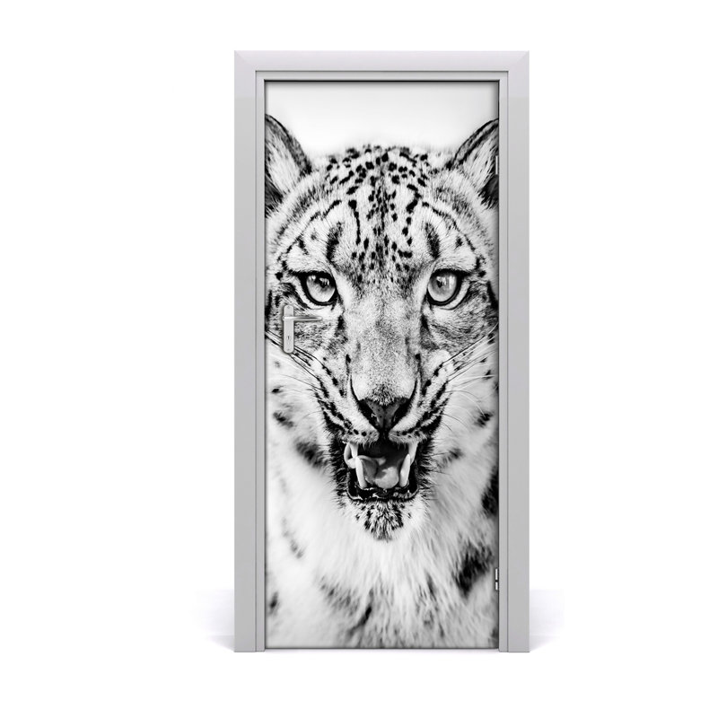 Snow Leopard Door Decal
