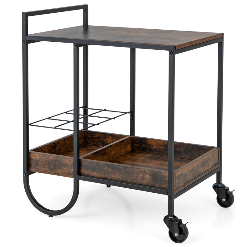Melisha Wood Bar Cart