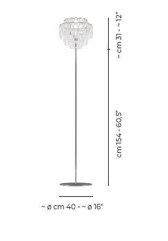 Giogali Floor Lamp Crystal Amber Matt Bronze 1 E26 Ul 1, White, Glossy Chrome