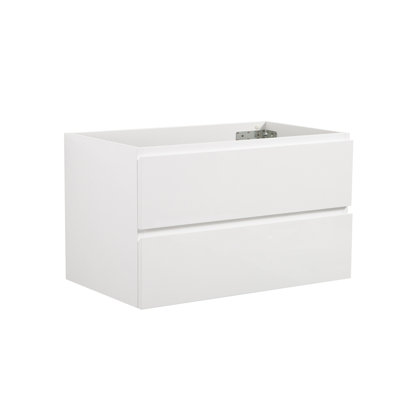 Armoire murale sans bassin - blanc, 20% plus de capacité de rangement, tiroirs silencieux, poignée contemporaine - caractéristique, blanc 36W-201. Capacité. Tiroir. Look sophistiqué. . 17,9 po