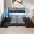 Berte Bed with Storage Headboard, Bed Frame with 4 Storage Drawers, Charging Station and RGB LED Lights-1306398868-1339152404