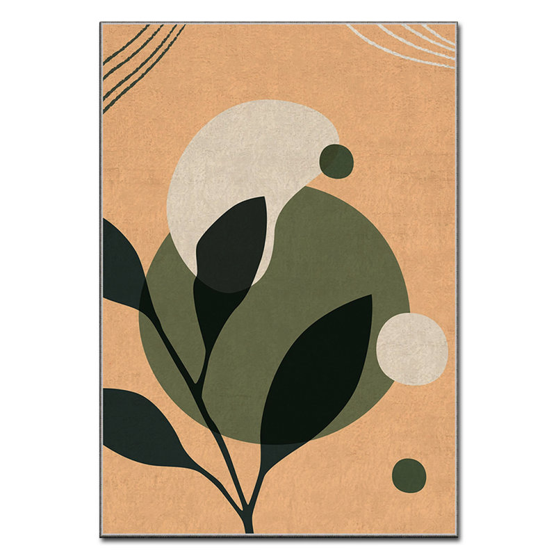 Luxurious Non-Slip Area Rug, 4.0 x 5.9 Feet, 100% Polyester, 740g/m² | Velvet Fabric with Digital Print | Easy-Clean Laminated Sponge Underside, Machine Washable | Perfect for Living Room, Bedroom & Home Decor