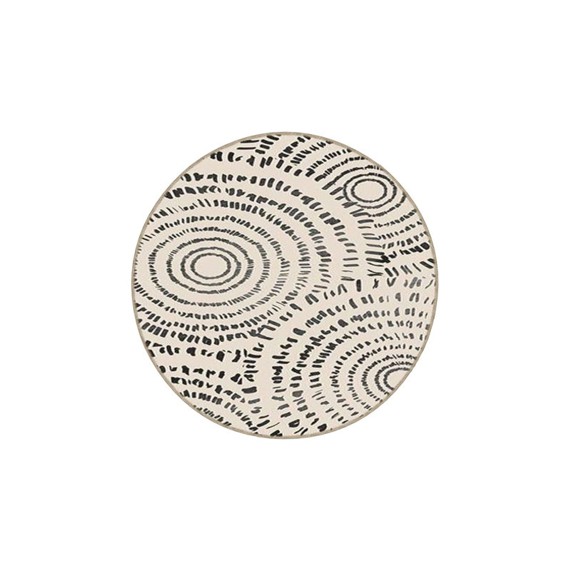 Tapis lavable à la machine, Sous-tapis rond 3 pi 3 po inclus