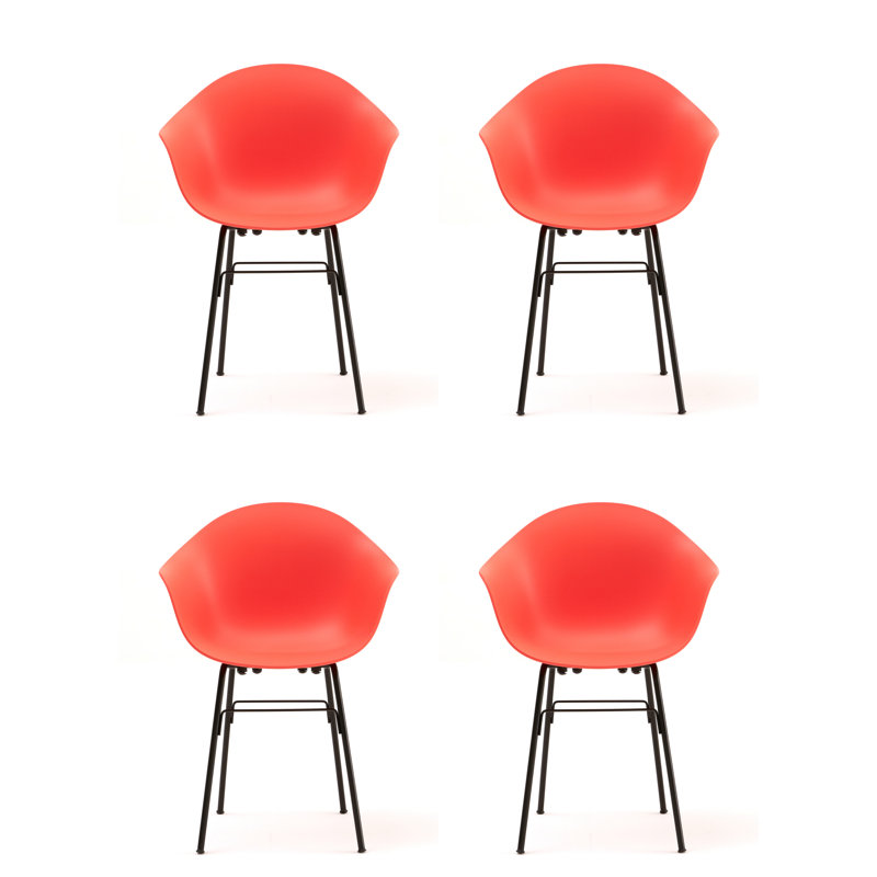 TA Armchair (Set of 4), Red/Black
