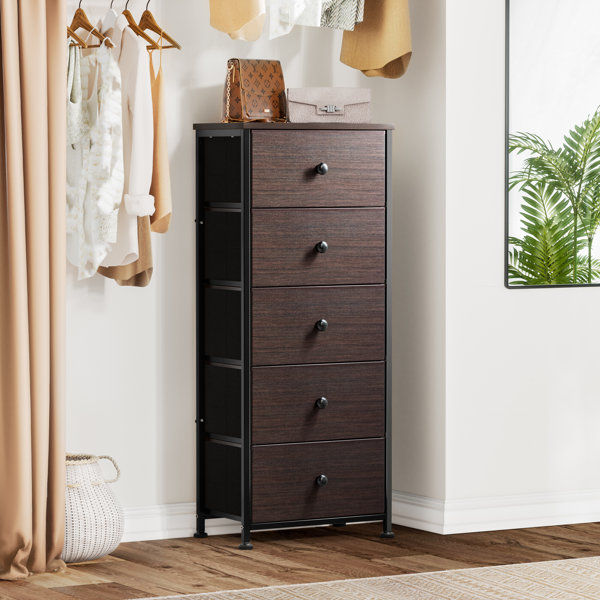 Plastic Storage Cabinet 6 Drawers Organizer with Wheels Lock Dresser  Clothes Closet for Home Office Bedroom