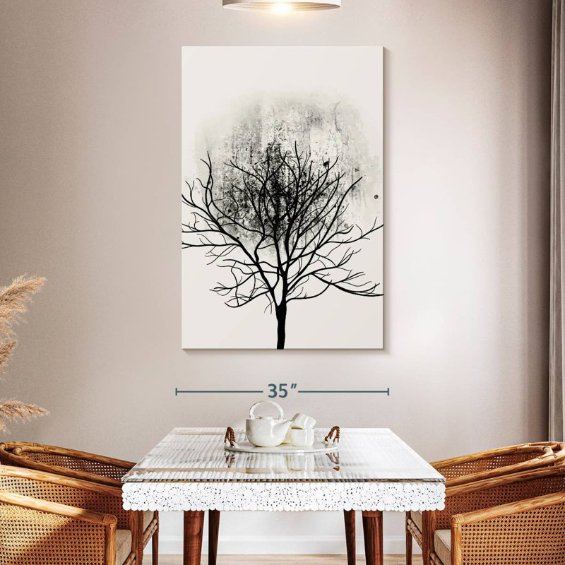 Harnek Black Tree Study, 51" H x 34" W