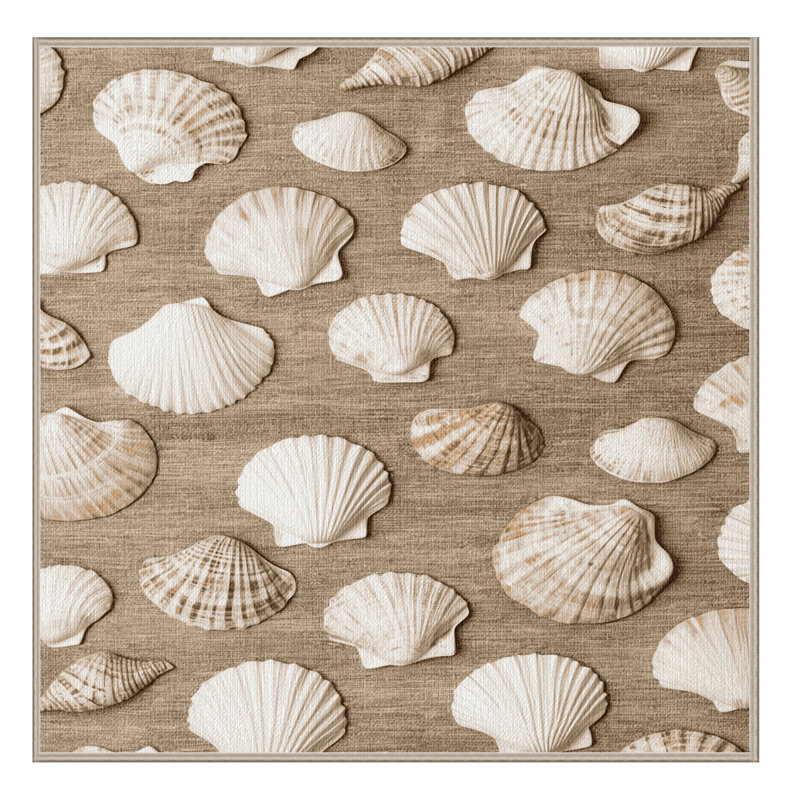  Tapis bord de mer lavable Conch Collection, Square 3'