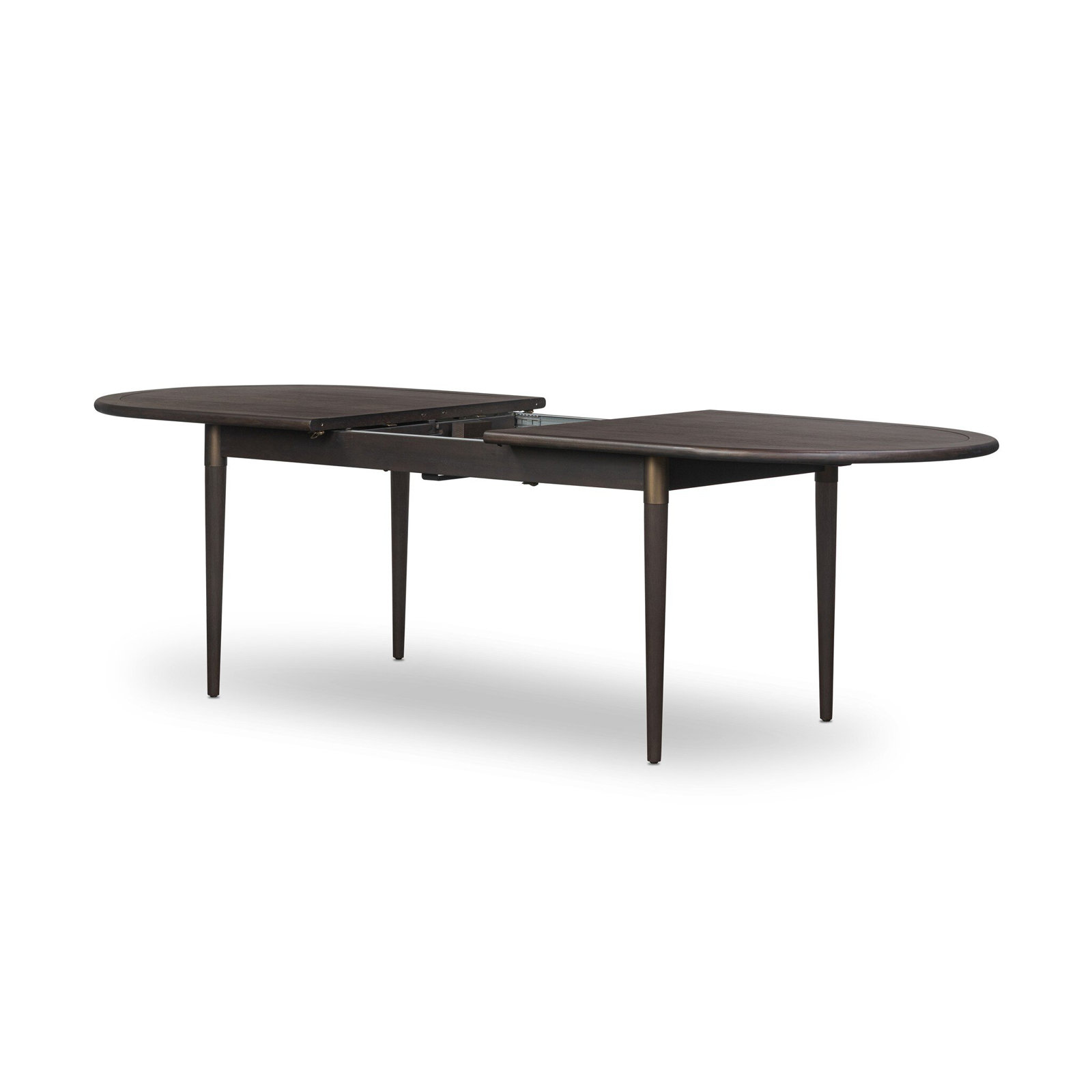 84'' Extendable Oval Dining Table, Black Mango