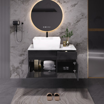 Meuble-lavabo flottant avec lavabo