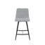 Tabouret de bar rembourré Axel (ensemble de 2) - Gris foncé-1405209541