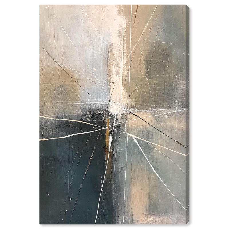 Art contemporain I, toile abstraite minimaliste par Art Remedy, Toile tendue, H 36 po x l 24 po