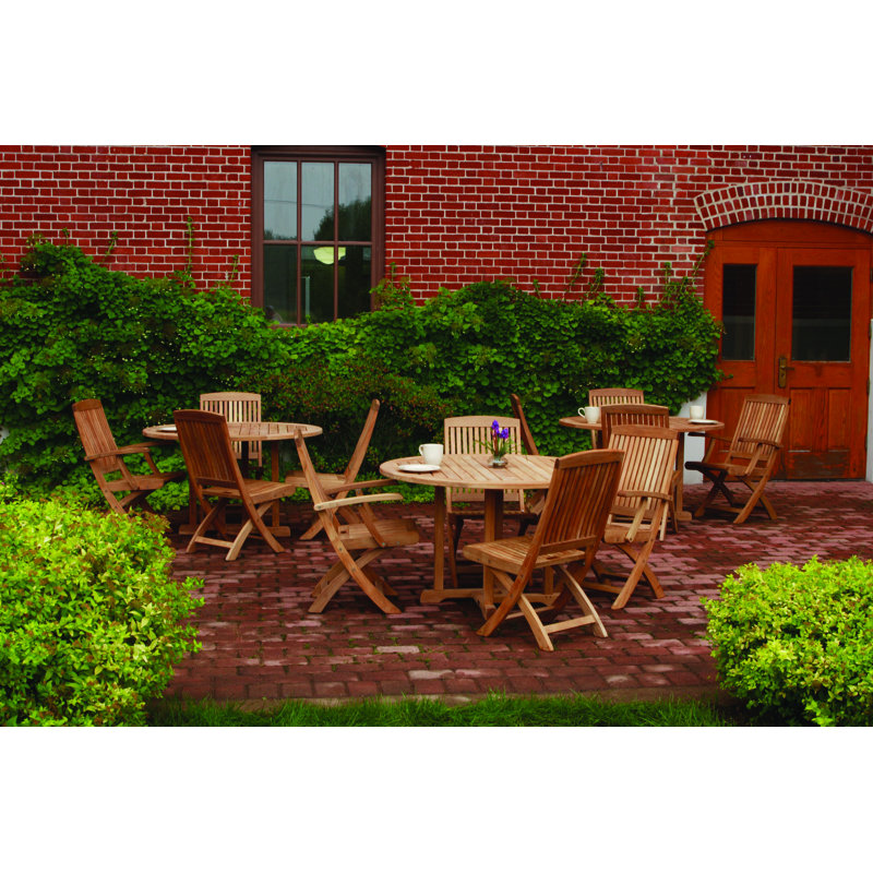 Braxton Folding Teak Outdoor Patio Dining Armchair