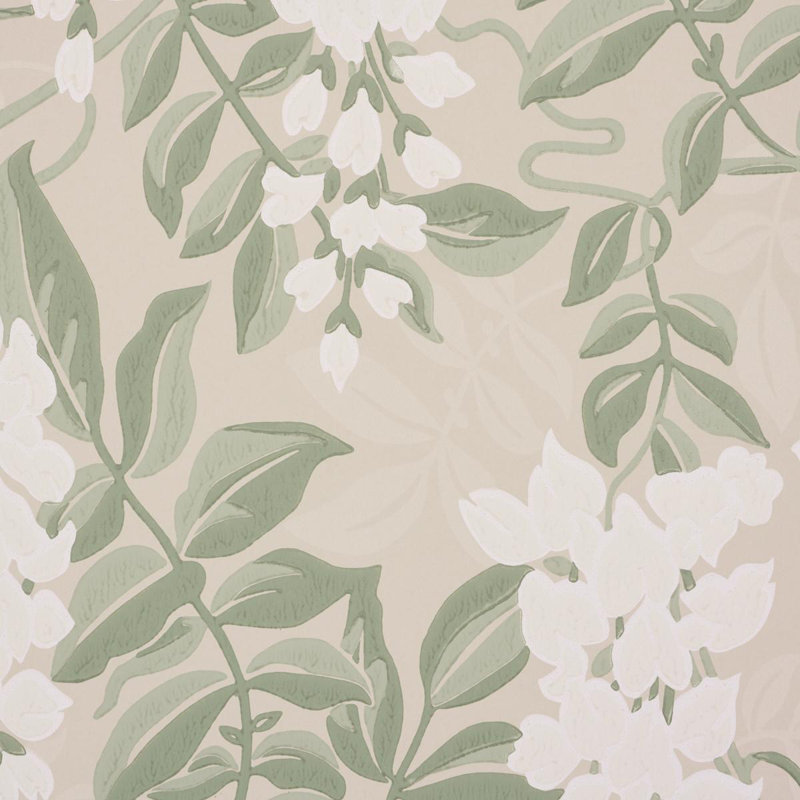 Lucia Wisteria Wallpaper Roll, Green