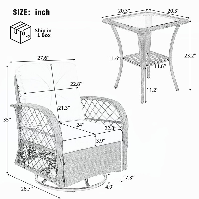 Patio Dining Sets, Brown