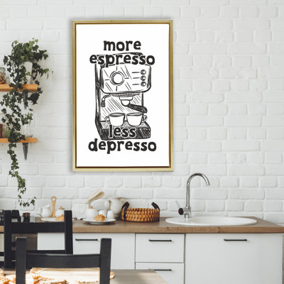 Cadre plus espresso, moins Depresso, design par JJ Design House LLC