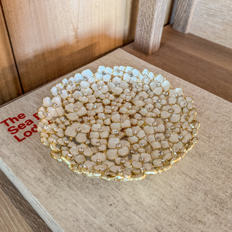 Dogwood Metal Decorative Bowl