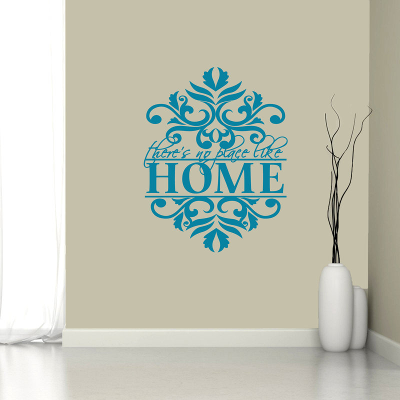 Décalcomanie murale «no place like home, Bleu sarcelle