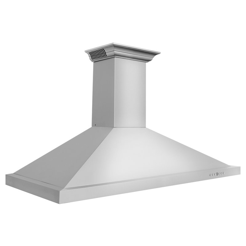 36" 400 CFM Ductless Wall Mount Range Hood, Stainless Steel