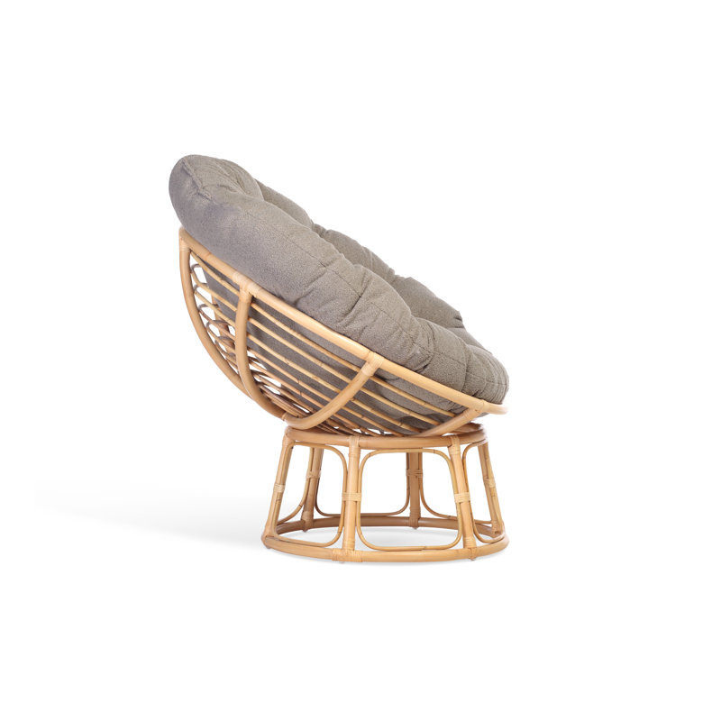 Aniylah Chair In Natural rattan wicker with white, Grey
