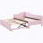 Twin Size Upholstered L-Shaped Upholstered Daybed With Pop Up Trundle, Pink-608461597