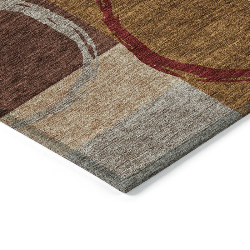 Tapis rectangulaire Aleh avec envers antidérapant, Rectangle 2 pi 6 po x 3 pi 10 po