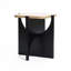 Table d'appoint moderne carrée noire et brune