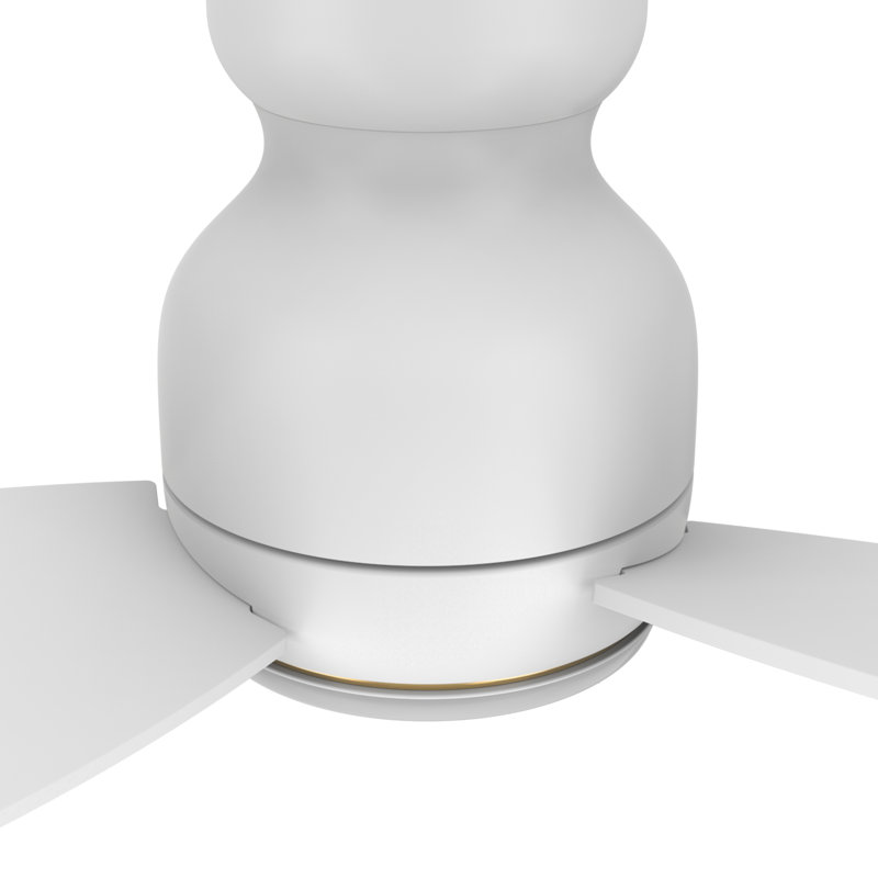 48'' Smart Ceiling Fan with Remote Control and Light Kit Included., White