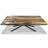 Walnut Metal Base Dining Table-877606557